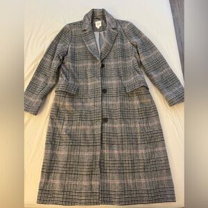 Plaid pea coat